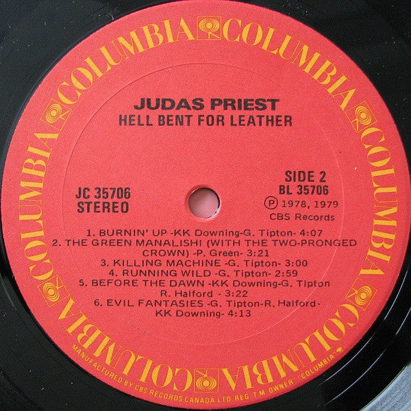 Judas Priest : Hell Bent For Leather (LP, Album)