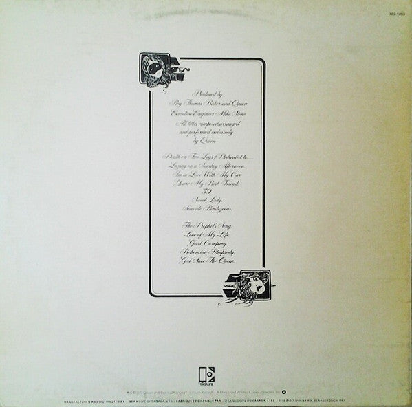 Queen : A Night At The Opera (LP, Album, Emb)