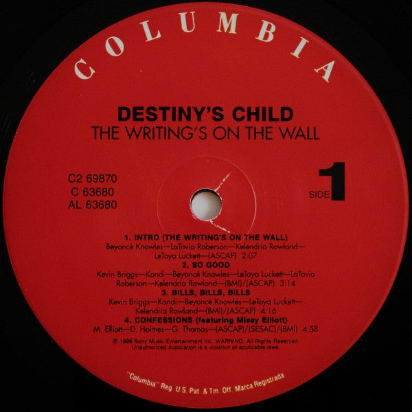 Destiny's Child : The Writing's On The Wall (2xLP, Album)