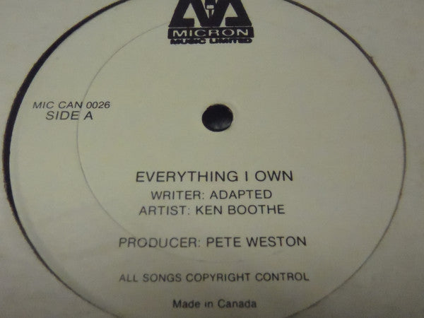 Ken Boothe, Chalawa : Everything I Own (12")