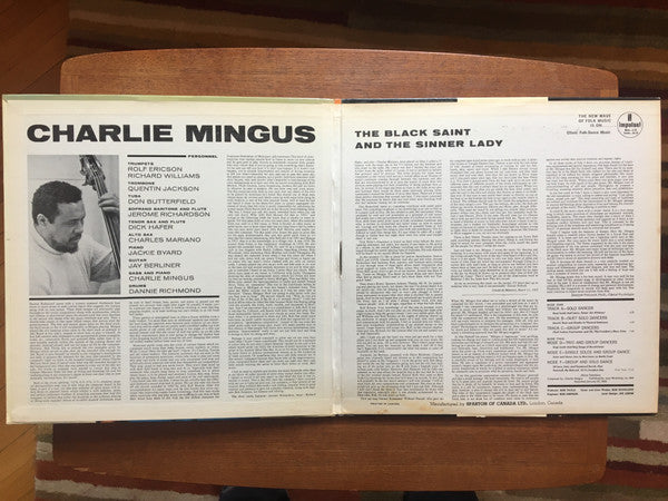 Charles Mingus : The Black Saint And The Sinner Lady (LP, Album, Mono, Gat)