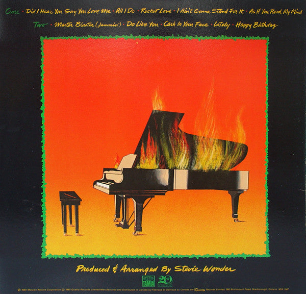 Stevie Wonder : Hotter Than July (LP, Album, Gat)