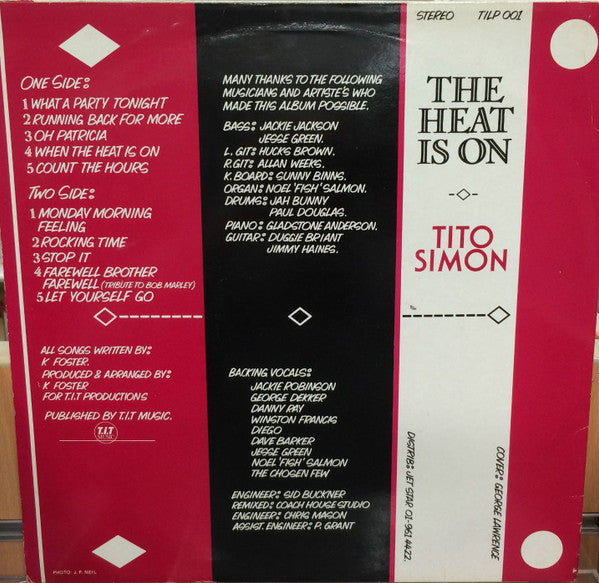 Tito Simon : The Heat Is On (LP, Album)