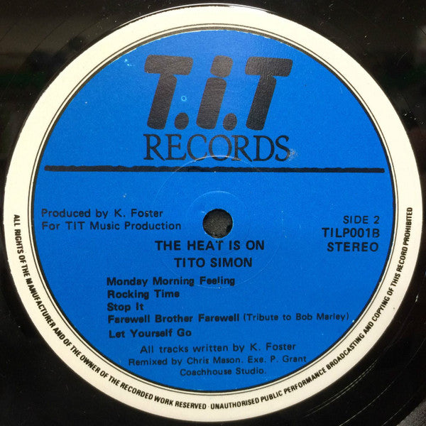Tito Simon : The Heat Is On (LP, Album)
