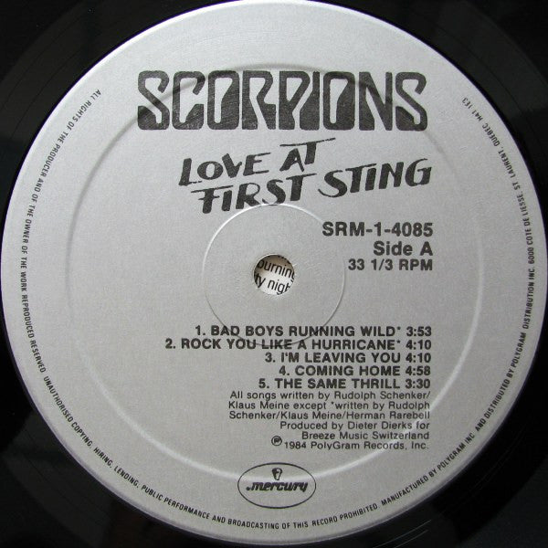 Scorpions : Love At First Sting (LP, Album)