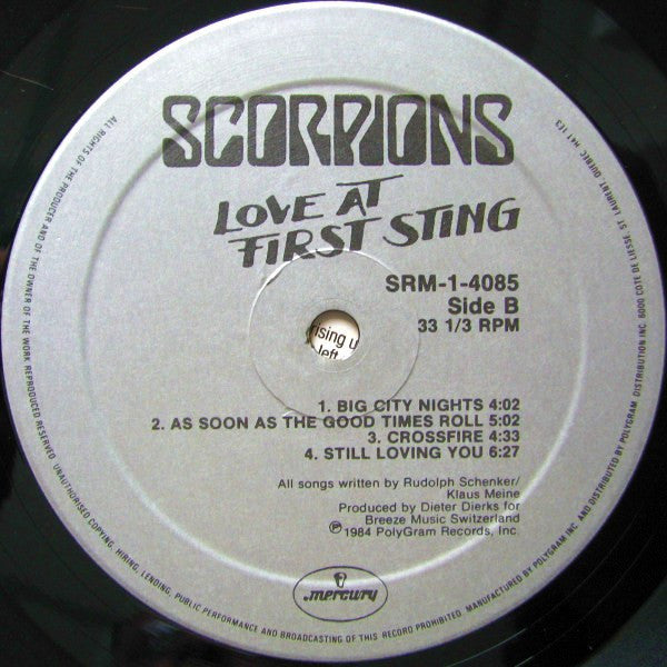 Scorpions : Love At First Sting (LP, Album)