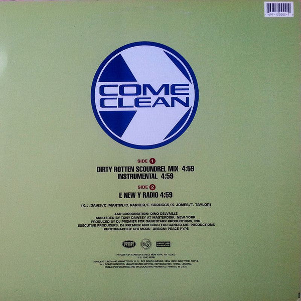 Jeru The Damaja : Come Clean (12", Single, M/Print)