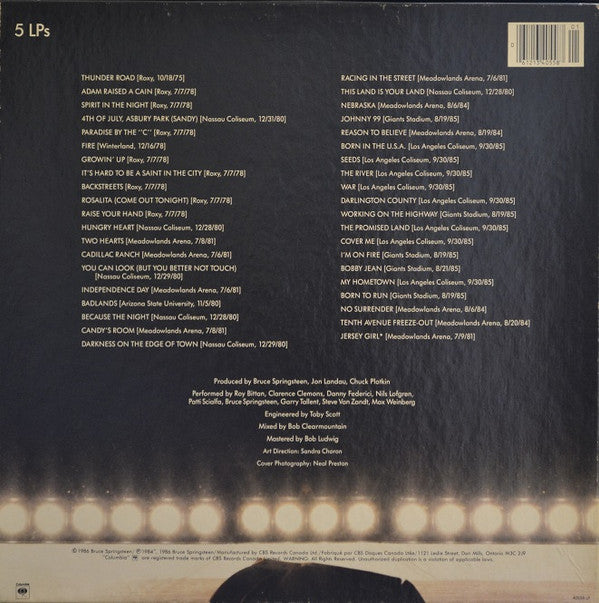 Bruce Springsteen & The E-Street Band : Live / 1975-85 (5xLP + Box, Album)