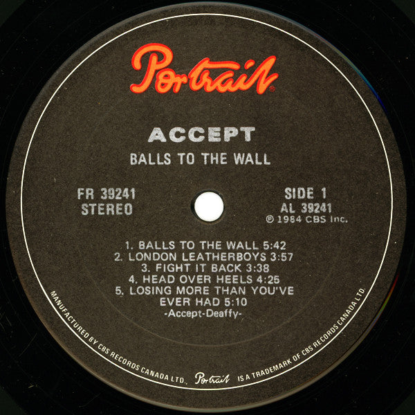 Accept : Balls To The Wall (LP, Album)