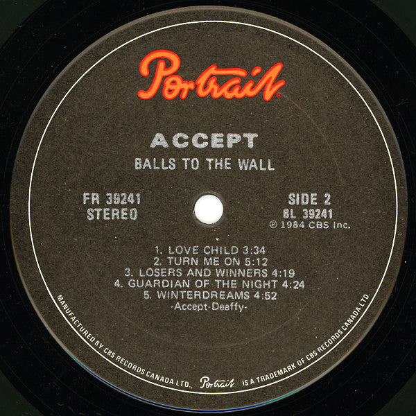 Accept : Balls To The Wall (LP, Album)