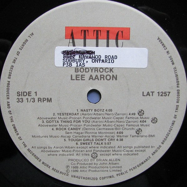 Lee Aaron : Bodyrock (LP, Album)