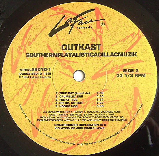 OutKast : Southernplayalisticadillacmuzik (LP, Album)