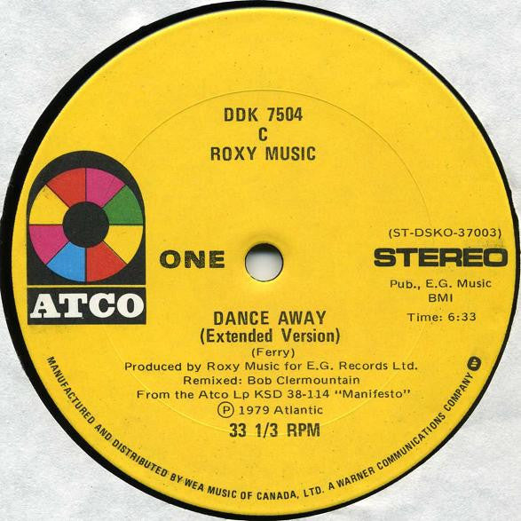 Roxy Music : Dance Away (12", Single)