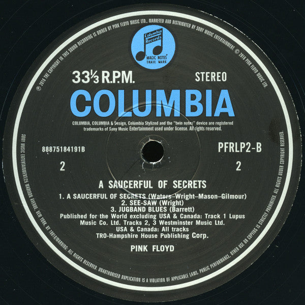 Pink Floyd : A Saucerful Of Secrets (LP, Album, RE, RM, 180)