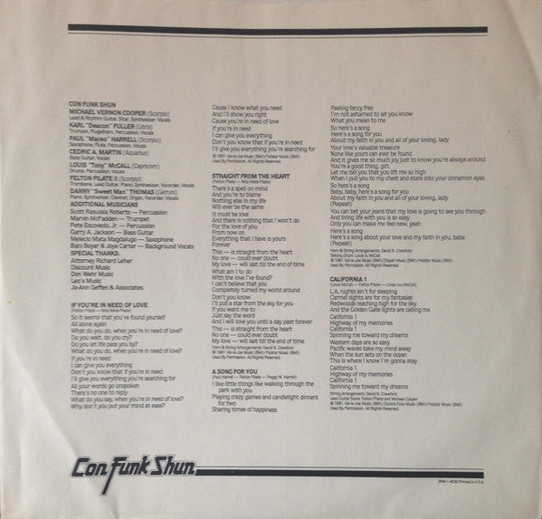 Con Funk Shun : 7 (LP, Album, 26 )
