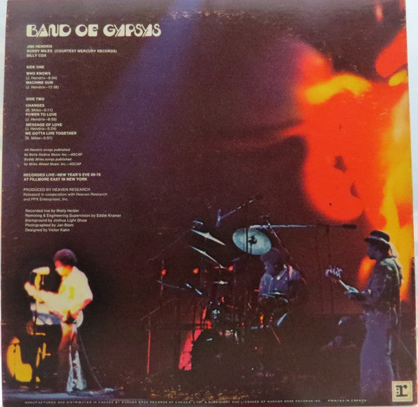 Jimi Hendrix : Band Of Gypsys (LP, Album, Gat)