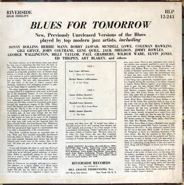 Buy Various: Blues For Tomorrow (LP, Comp, Mono) Vinyl Record