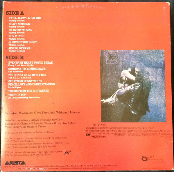 Various : The Bodyguard (Original Soundtrack Album) (LP, Album)