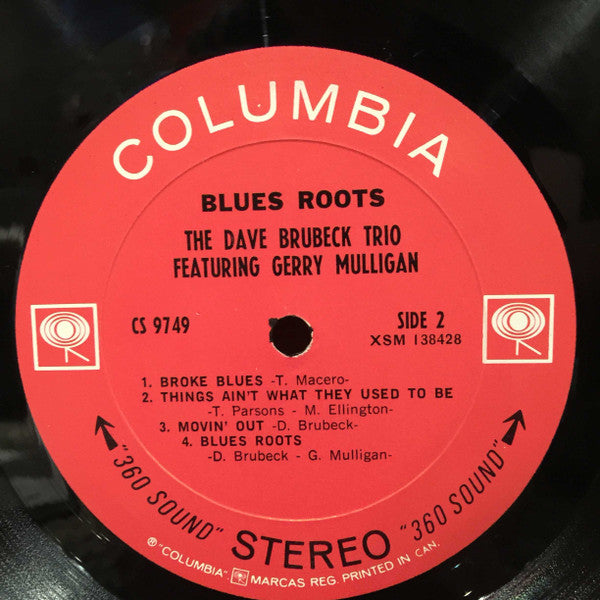 The Dave Brubeck Trio Featuring Gerry Mulligan : Blues Roots (LP, Album)