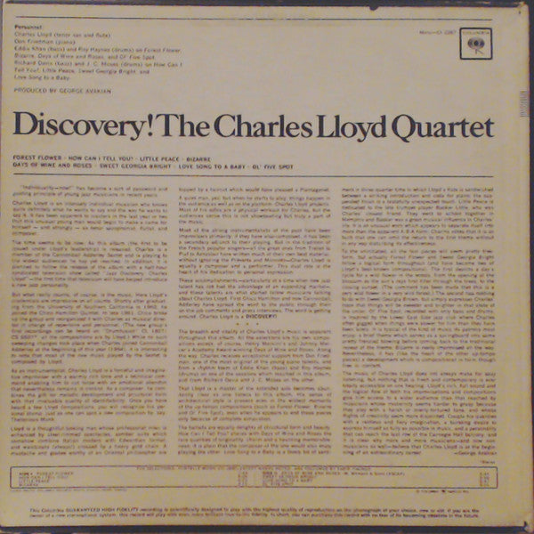 Charles Lloyd : Discovery! (LP, Album, Mono)