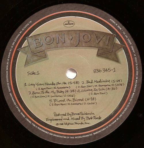 Bon Jovi : New Jersey (LP, Album)