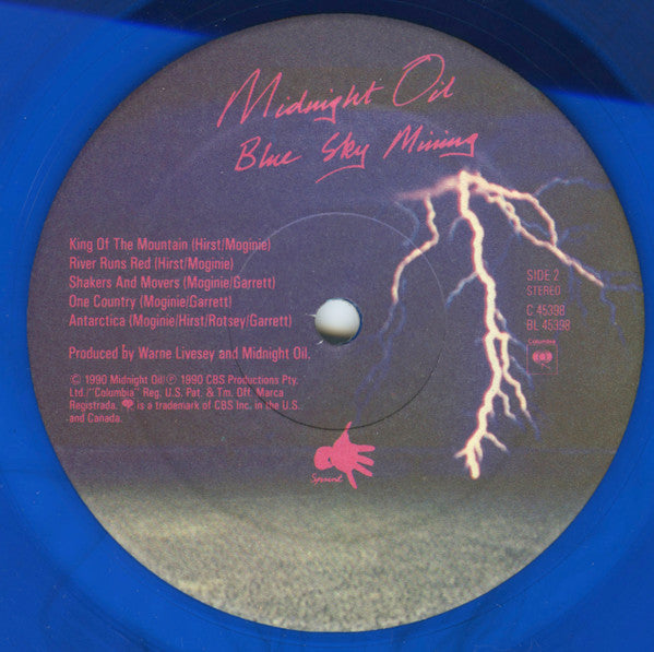 Midnight Oil : Blue Sky Mining (LP, Album, Ltd, Blu)