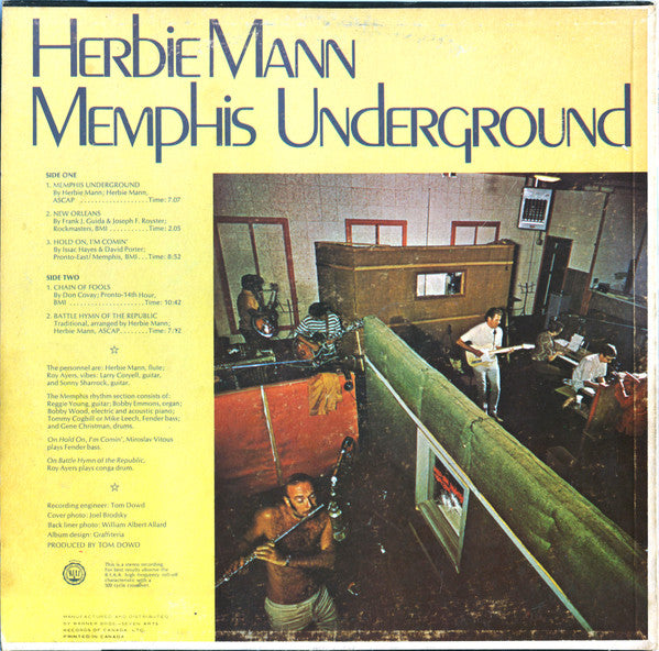 Herbie Mann : Memphis Underground (LP, Album)