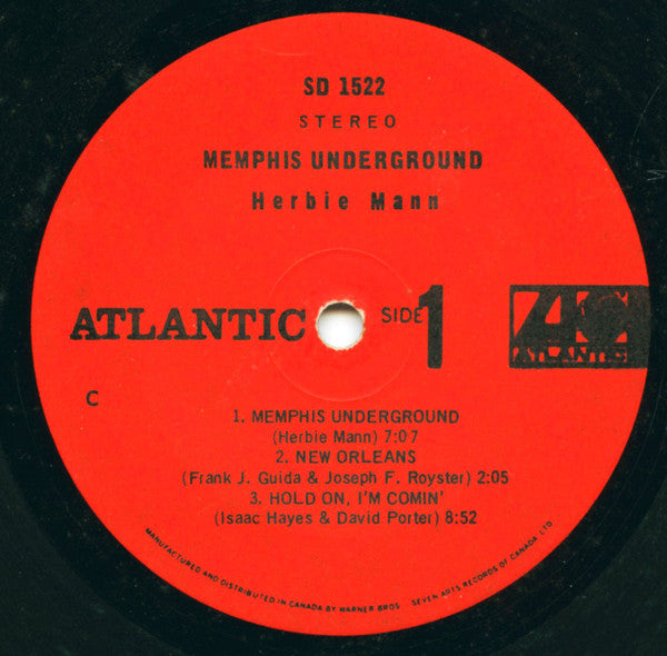 Herbie Mann : Memphis Underground (LP, Album)