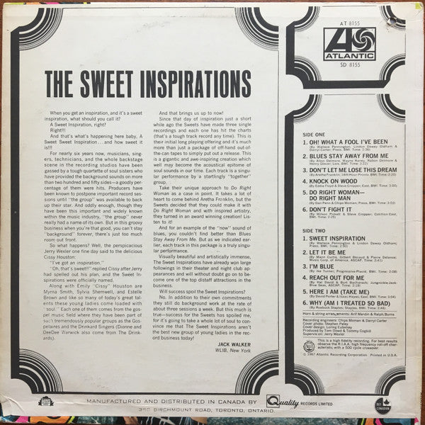 The Sweet Inspirations : The Sweet Inspirations (LP, Album)