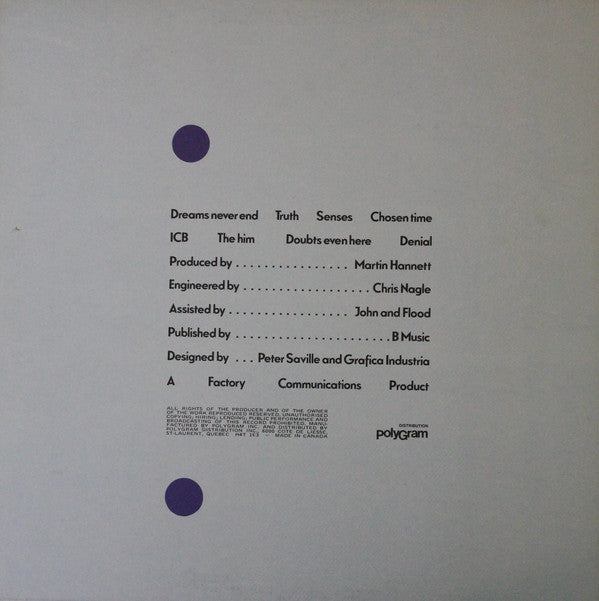 New Order : Movement (LP, Album, Qua)