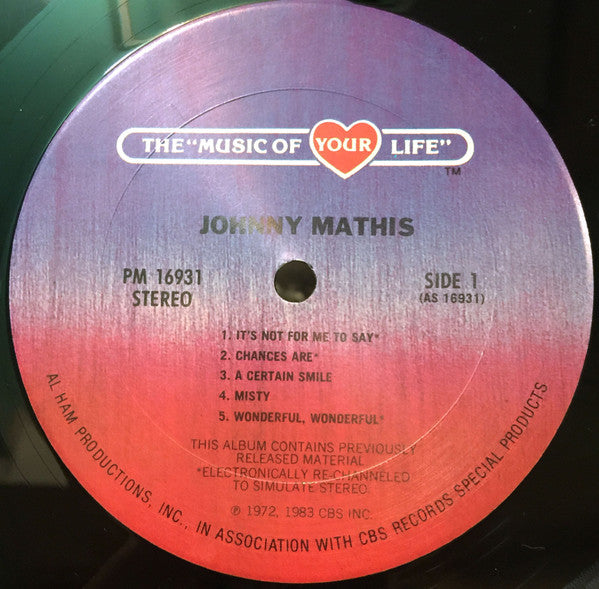 Johnny Mathis : The Music Of Your Life (LP, Comp)