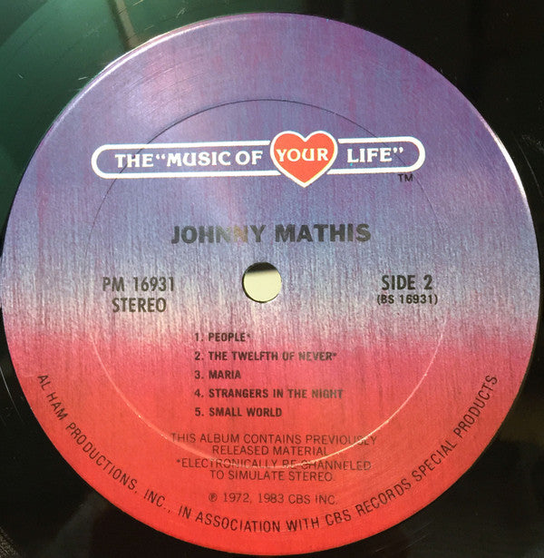 Johnny Mathis : The Music Of Your Life (LP, Comp)