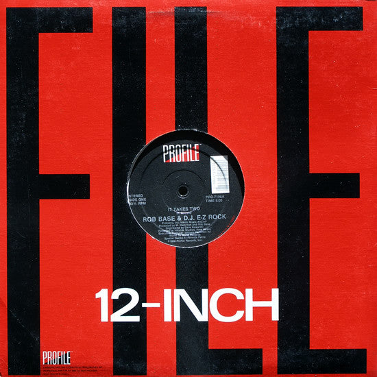 Rob Base & DJ E-Z Rock : It Takes Two (12", Single, HRM)