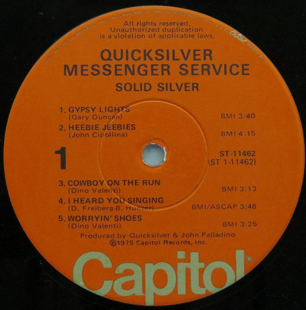 Quicksilver Messenger Service : Solid Silver (LP, Album, WIn)