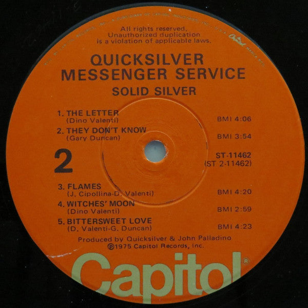 Quicksilver Messenger Service : Solid Silver (LP, Album, WIn)