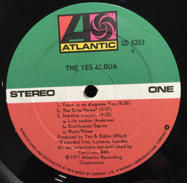 Yes : The Yes Album (LP, Album, RE, Gat)