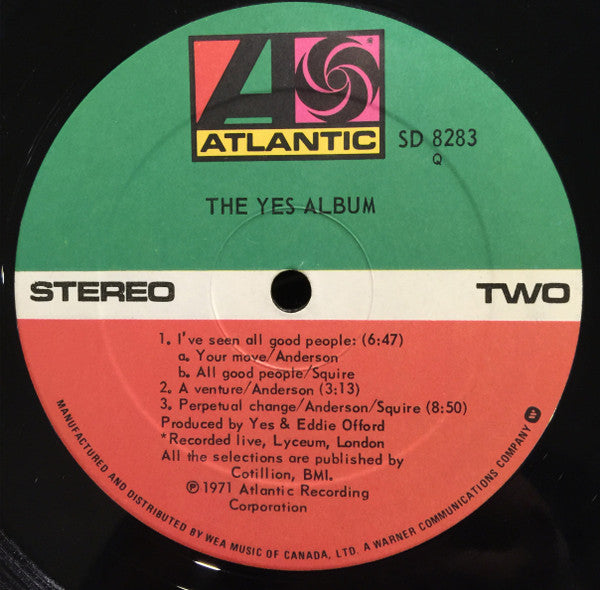 Yes : The Yes Album (LP, Album, RE, Gat)