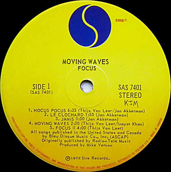 Focus (2) : Moving Waves (LP, Album)