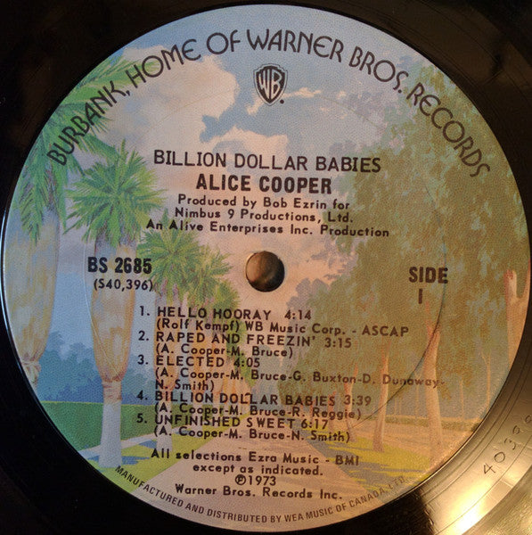 Alice Cooper : Billion Dollar Babies (LP, Album, RE, Gat)