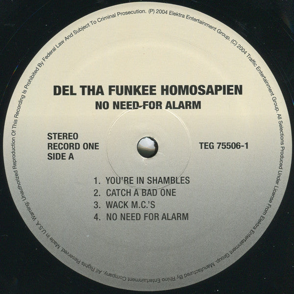 Del Tha Funkee Homosapien : No Need For Alarm (2xLP, Album, RE, NRP)