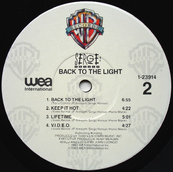 Serge Ponsar : Back To The Light (LP, Album, All)