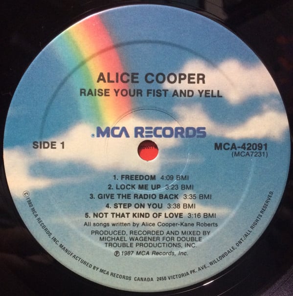 Alice Cooper (2) : Raise Your Fist And Yell (LP, Album)