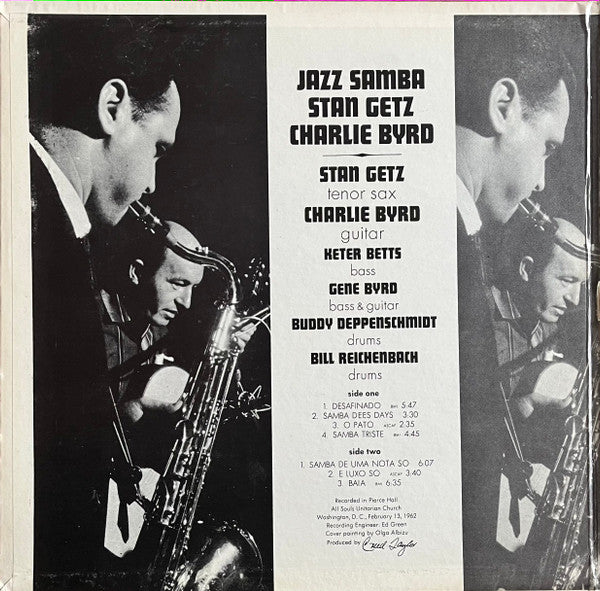 Stan Getz / Charlie Byrd : Jazz Samba (LP, Album, RE)