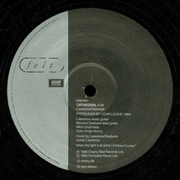 Felt : Primitive Painters (12", Single)