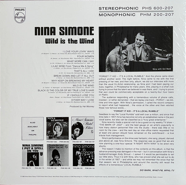 Nina Simone : Wild Is The Wind (LP, Album, RE, 180)