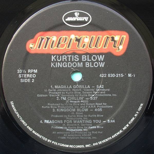Kurtis Blow : Kingdom Blow (LP, Album, HRM)