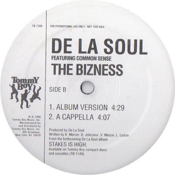 De La Soul Featuring Common : The Bizness (12", Promo)
