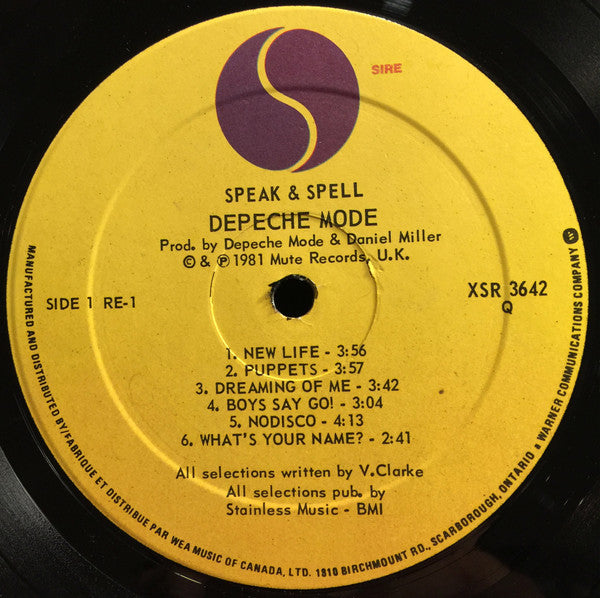 Depeche Mode : Speak & Spell (LP, Album)