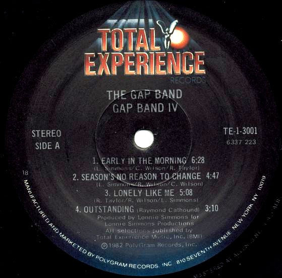 The Gap Band : Gap Band IV (LP, Album, Pre)