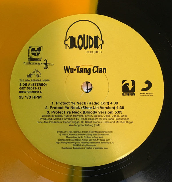 Wu-Tang Clan : Protect Ya Neck (12", Ltd, RE, Yel)